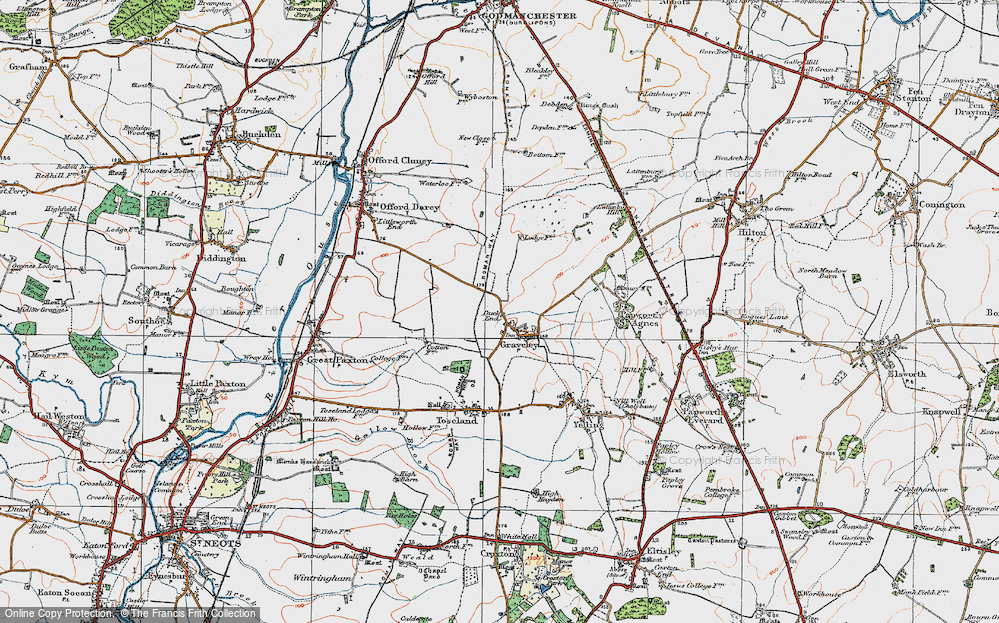 Old Map of Duck End, 1919 in 1919