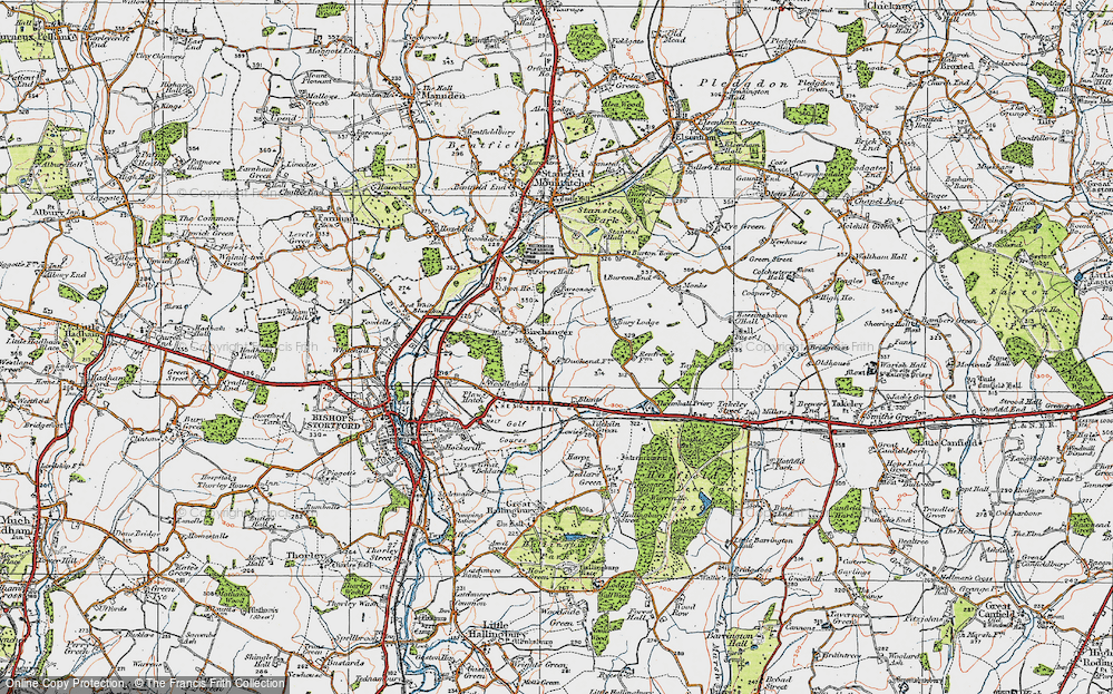 Old Map of Duck End, 1919 in 1919