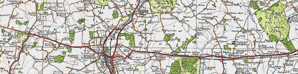 Old map of Duck End in 1919