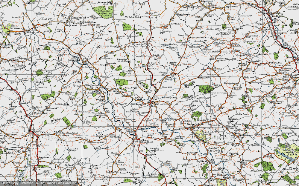 Old Map of Duck End, 1919 in 1919