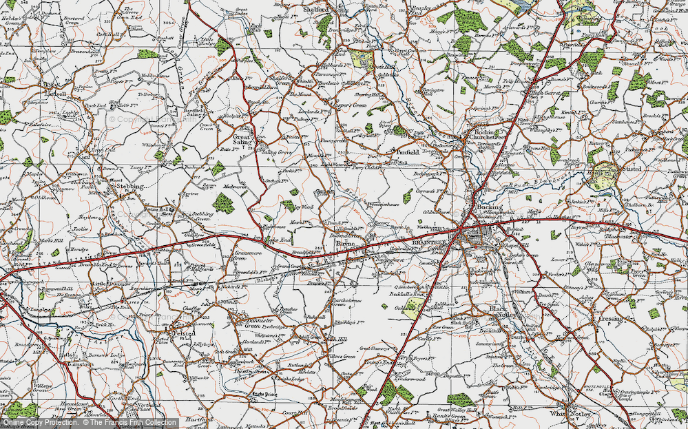 Old Map of Duckend Green, 1921 in 1921