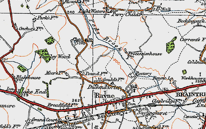 Old map of Duckend Green in 1921