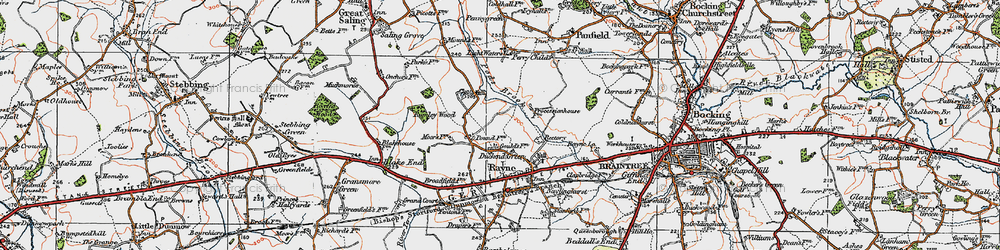 Old map of Duckend Green in 1921