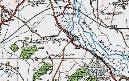 Old map of Boys Wood in 1919