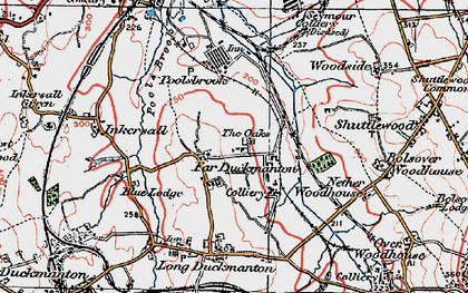 Old map of Duckmanton in 1923