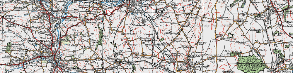 Old map of Duckmanton in 1923