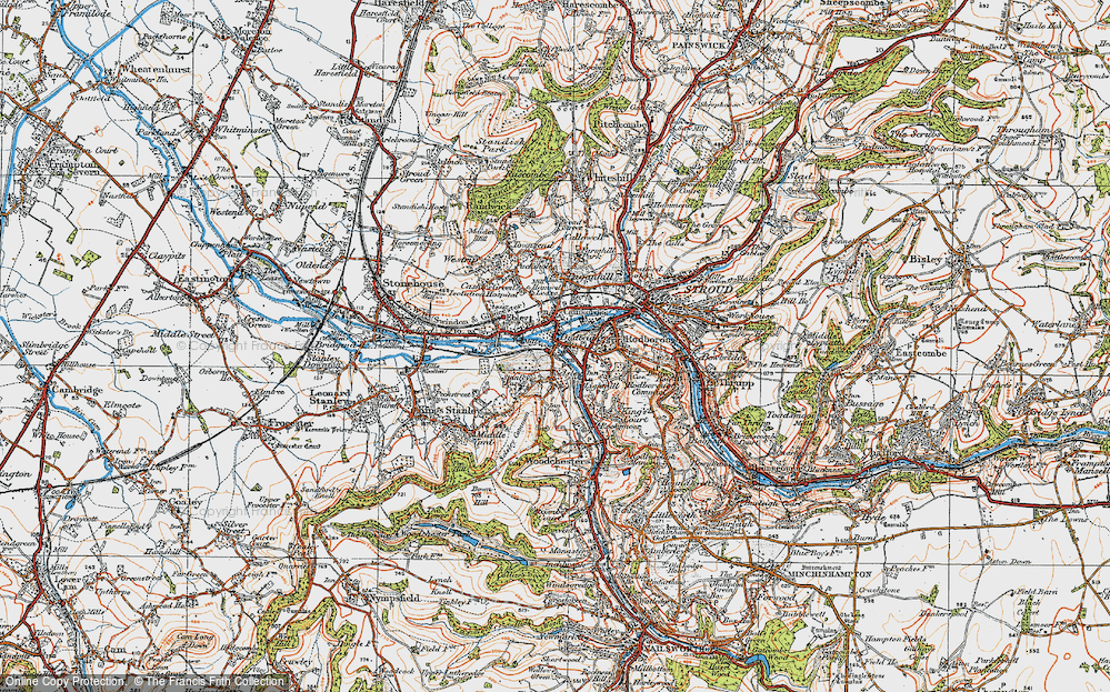 Old Map of Dudbridge, 1919 in 1919