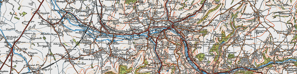 Old map of Dudbridge in 1919