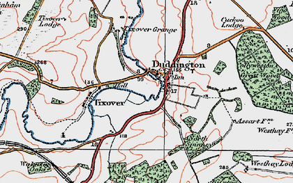 Old map of Duddington in 1922