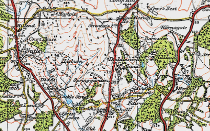 Old map of Barnsden in 1920