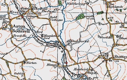 Old map of Duddlewick in 1921