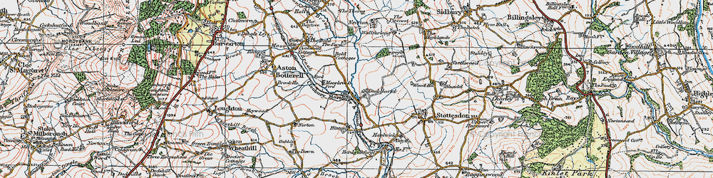 Old map of Duddlewick in 1921