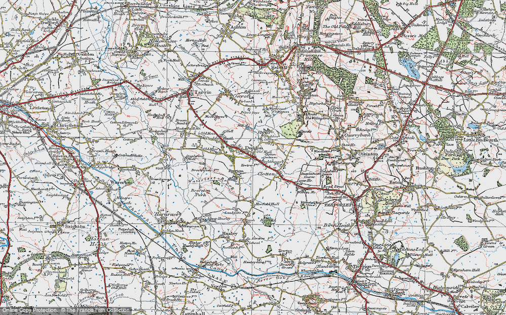 Old Map of Duddon, 1923 in 1923