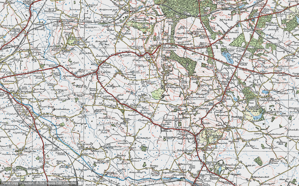 Old Map of Duddon Common, 1923 in 1923