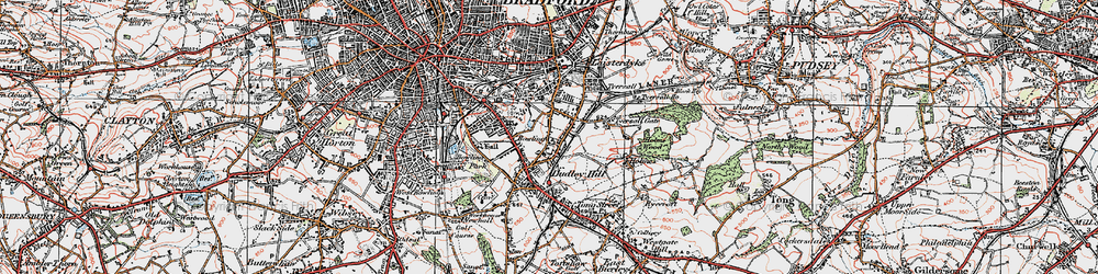 Old map of Dudley Hill in 1925