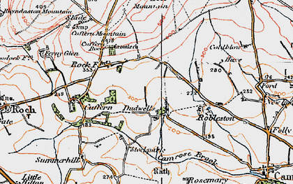 Old map of Dudwells in 1922