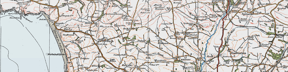 Old map of Dudwells in 1922