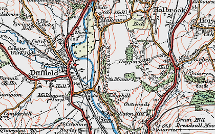 Old map of Duffieldbank in 1921