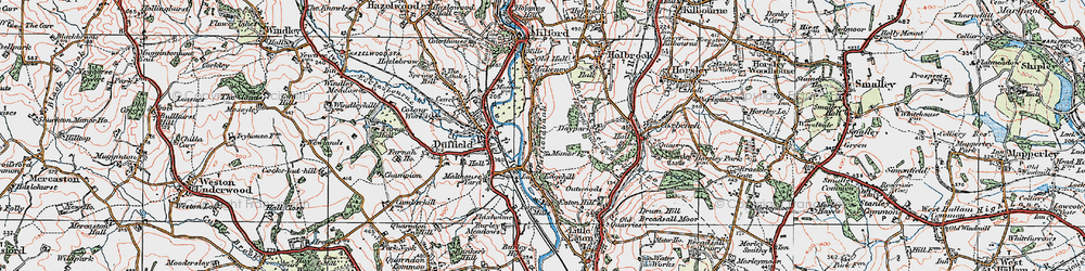 Old map of Duffieldbank in 1921