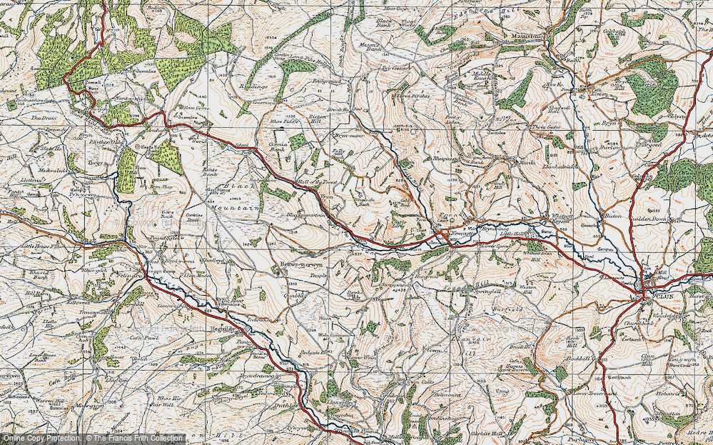 Old Map of Duffryn, 1920 in 1920