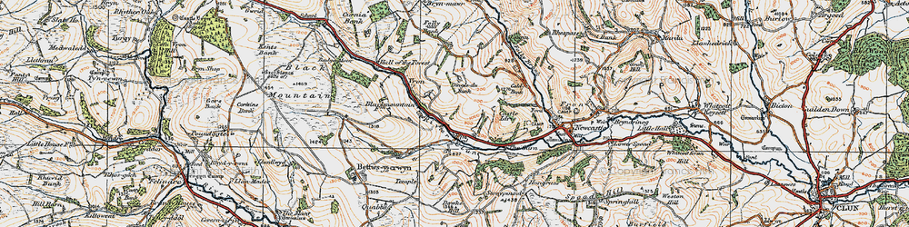 Old map of Duffryn in 1920
