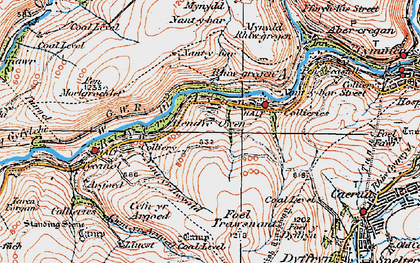 Old map of Duffryn in 1923