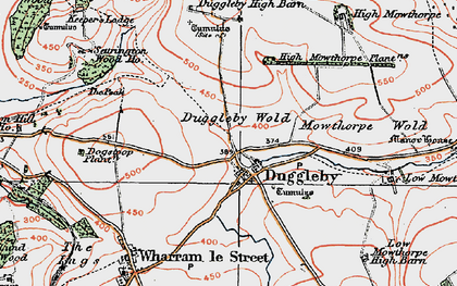 Old map of Duggleby Howe in 1924