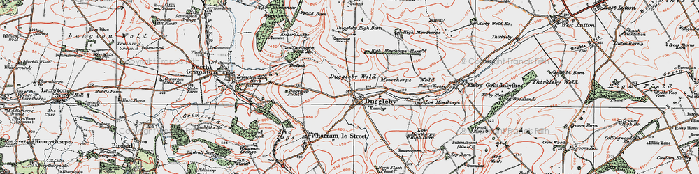 Old map of Duggleby Howe in 1924