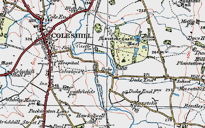 Old map of Duke End in 1921