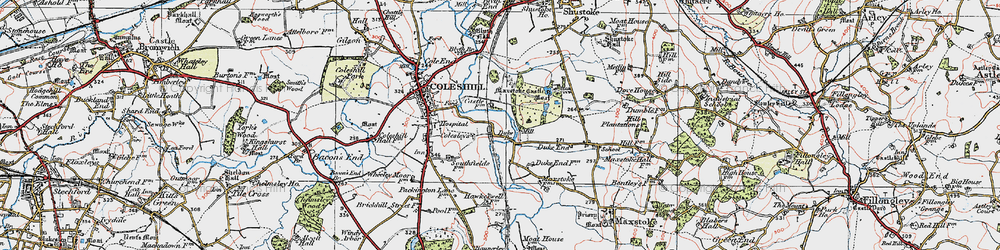 Old map of Duke End in 1921