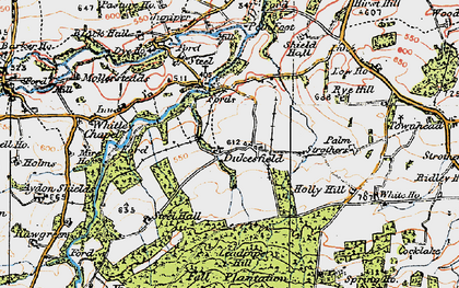 Old map of Acton Fell in 1925