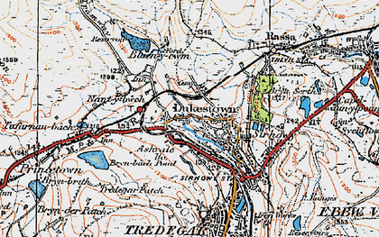 Old map of Dukestown in 1919