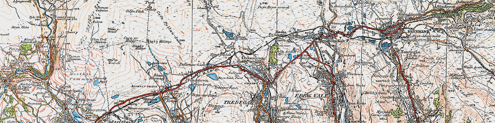 Old map of Dukestown in 1919