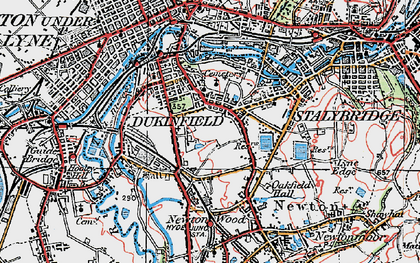 Old map of Dukinfield in 1924