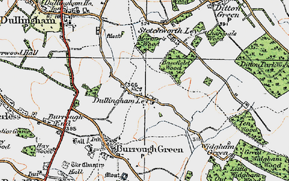 Old map of Dullingham Ley in 1920