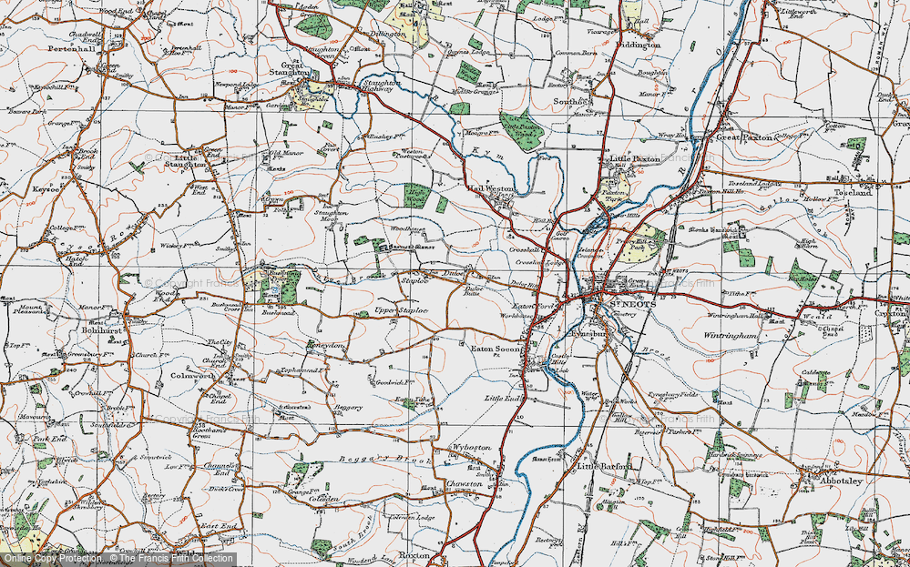 Old Map of Duloe, 1919 in 1919