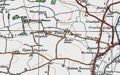 Old map of Duloe in 1919