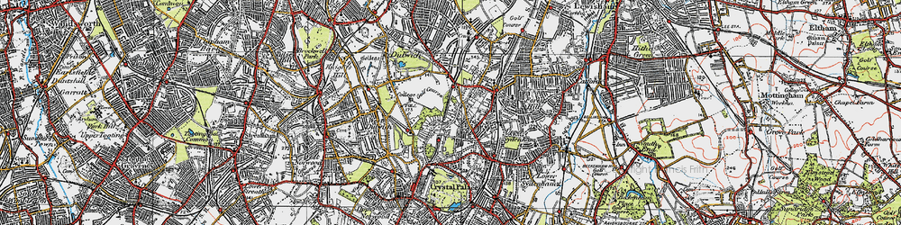 Old map of Dulwich in 1920