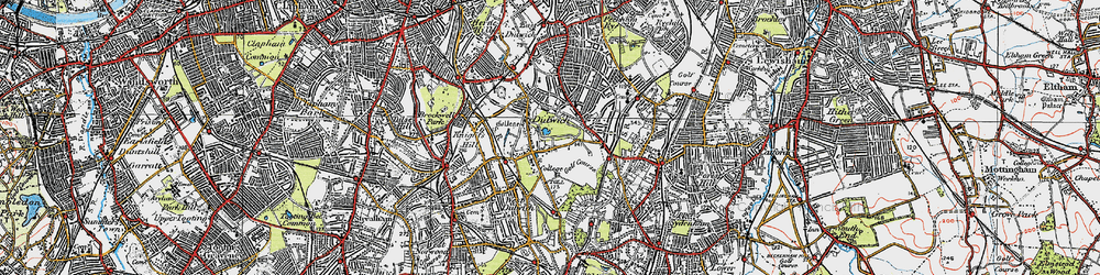 Old map of Dulwich Village in 1920