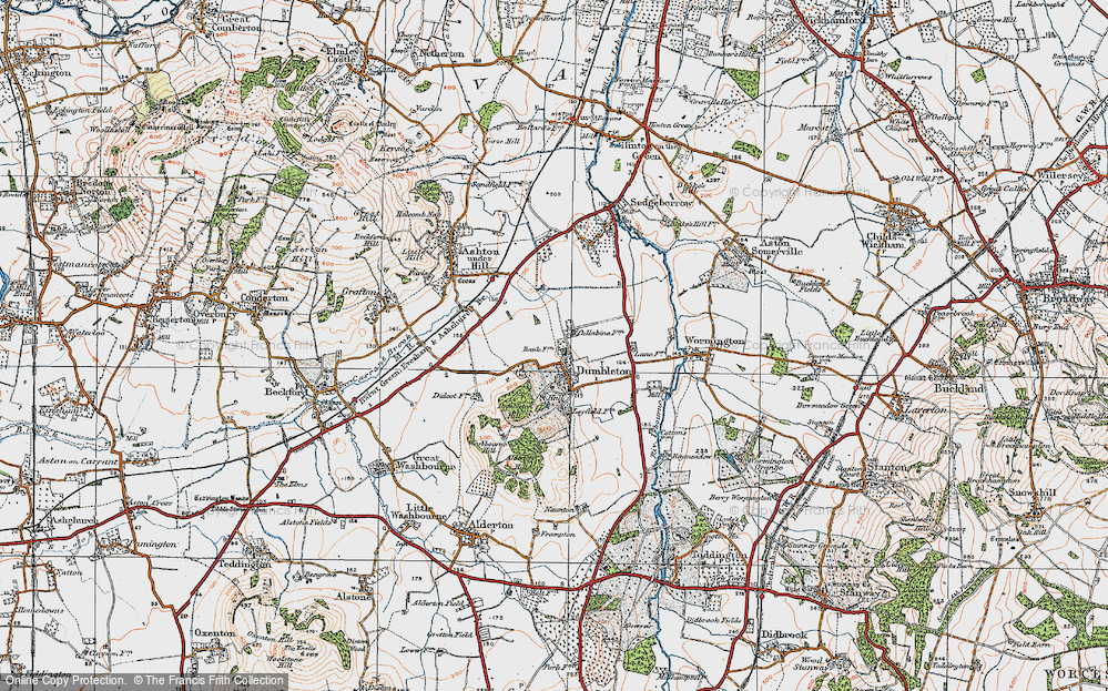 Old Map of Dumbleton, 1919 in 1919