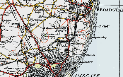 Old map of Dumpton in 1920