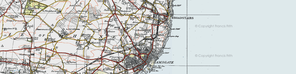 Old map of Dumpton in 1920