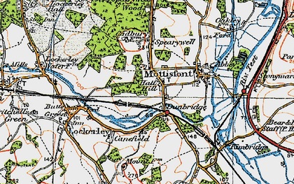 Old map of Dunbridge in 1919