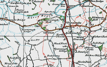 Old map of Duncombe in 1924