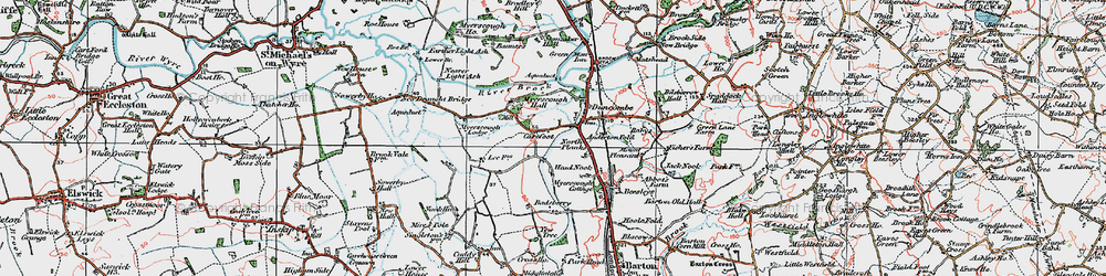 Old map of Duncombe in 1924