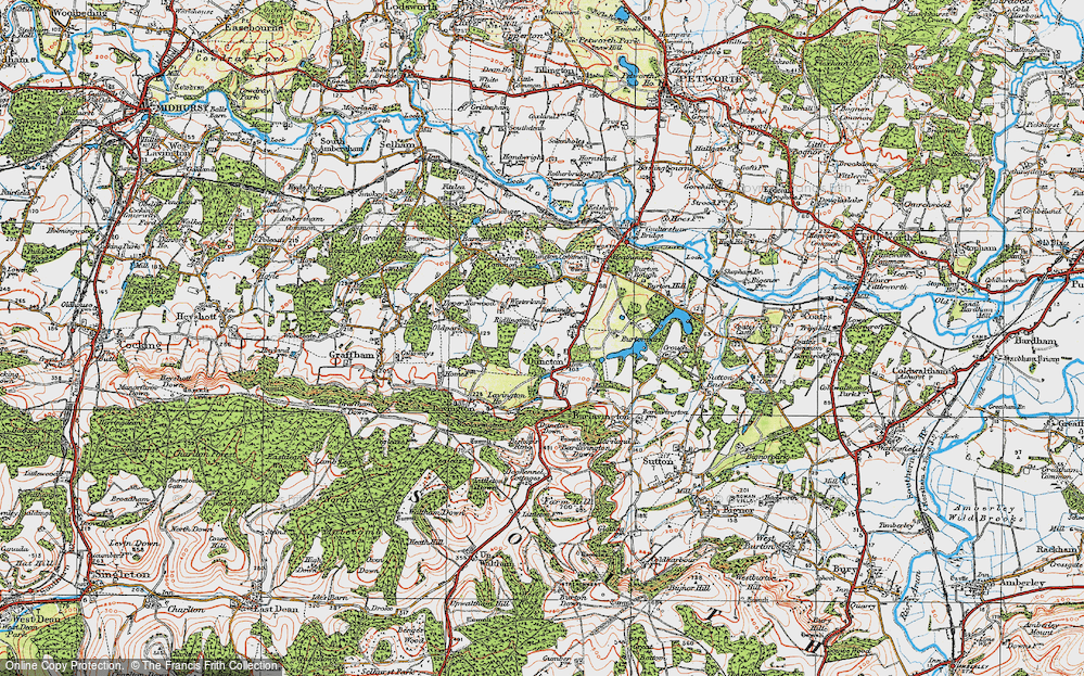 Old Map of Historic Map covering Lavington Common in 1920