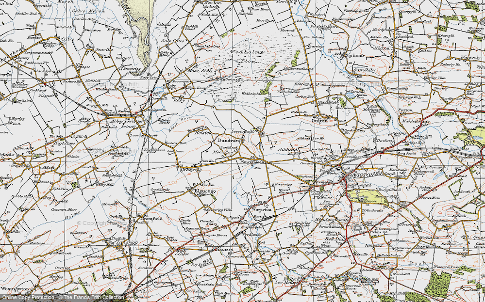 Old Map of Dundraw, 1925 in 1925
