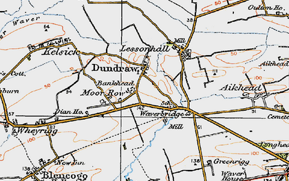 Old map of Dundraw in 1925