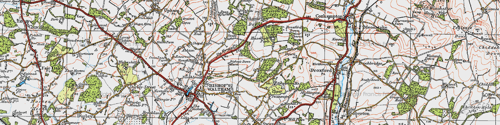 Old map of Dundridge in 1919