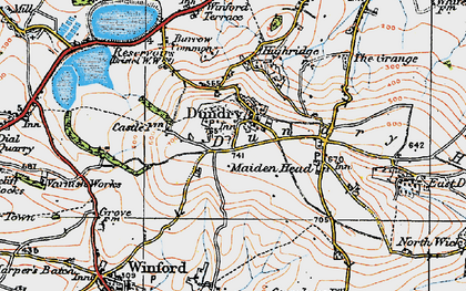 Old map of Dundry in 1919